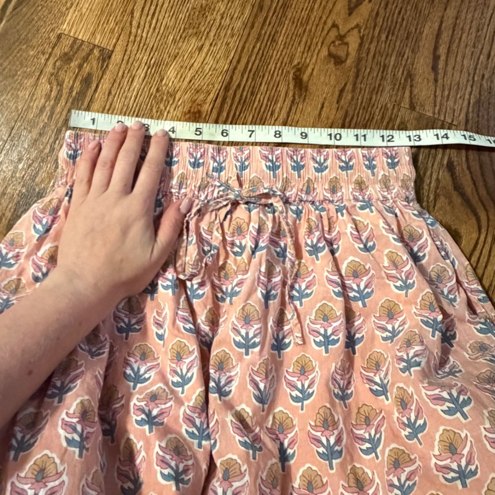 Marea by Liz Joy | Beautiful Peach Pink Floral Lined Skirt Sz XS - Picture 7 of 8